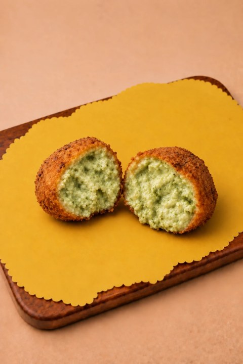Crocchetta di ricotta di bufala al pesto